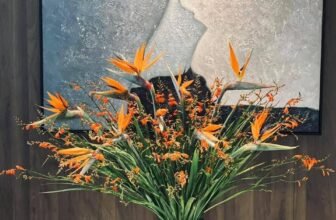 Phối Màu Hoa Thiên Điểu mix Dơn Lúa