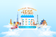 THỨ 3 HÀNG TUẦN – GIẢM 15% TRÊN CHẶNG BAY QUỐC TẾ